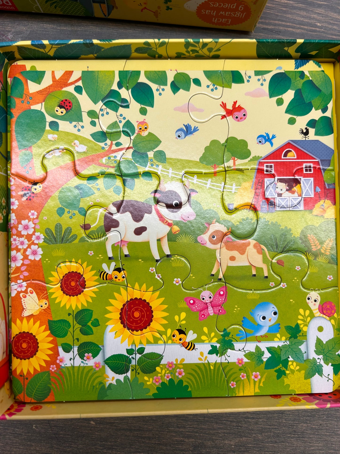 Usborne on the farm book & puzzle set