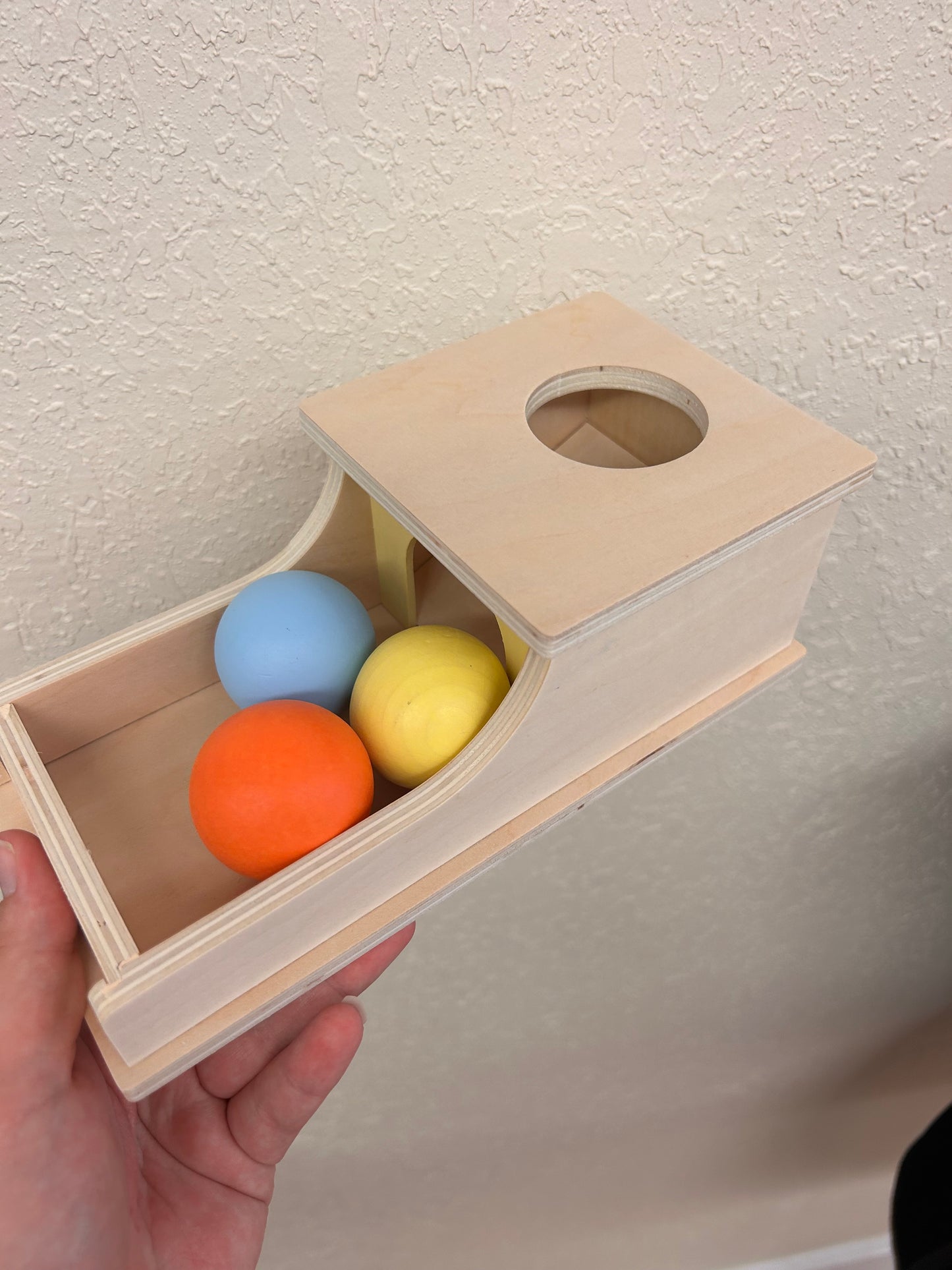 NEW wooden ball drop toy