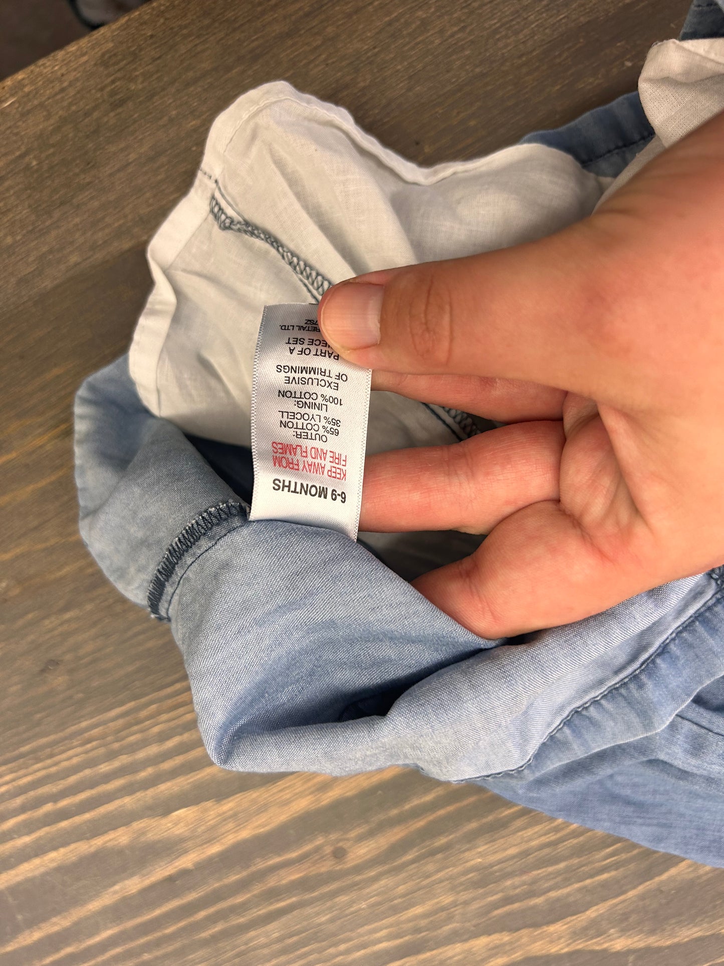 M&S 6/9m denim dress