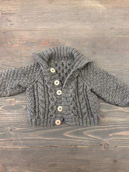 Handmade 3m grey knitted cardigan