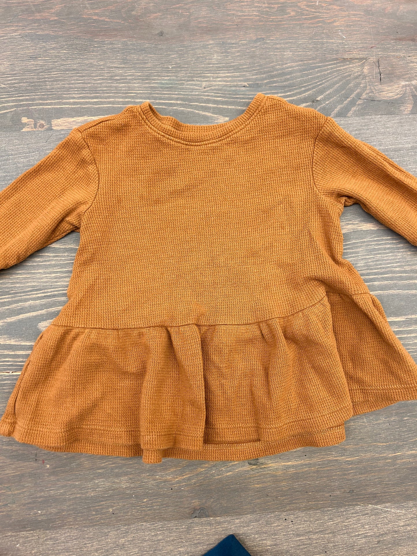 Old navy 3/6m brown peplum top