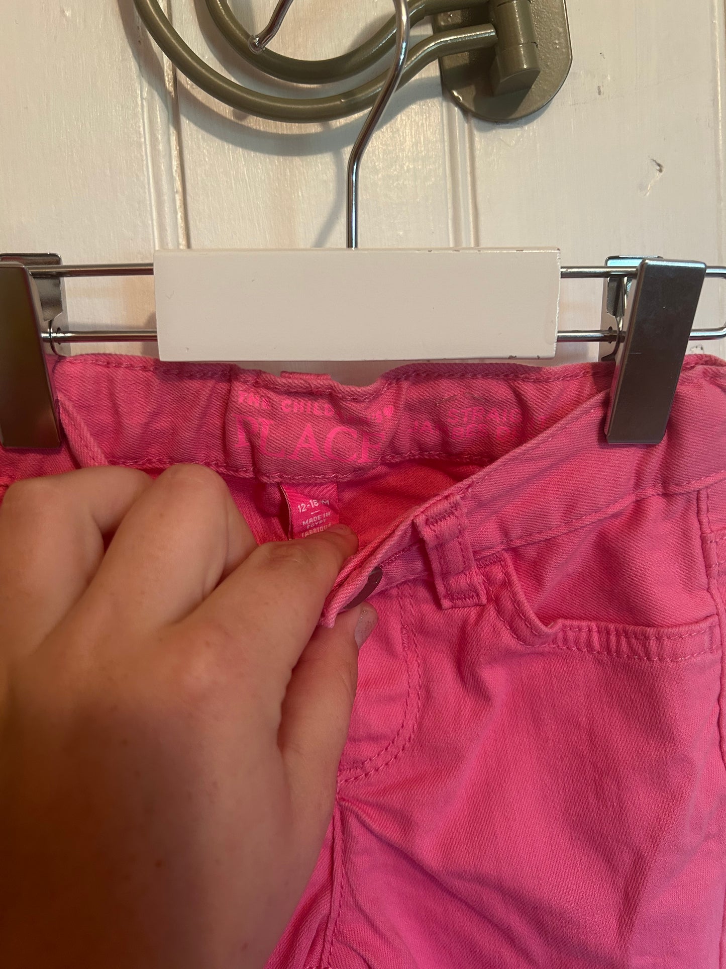 The children’s place 12/18m pink denim skinny jeans