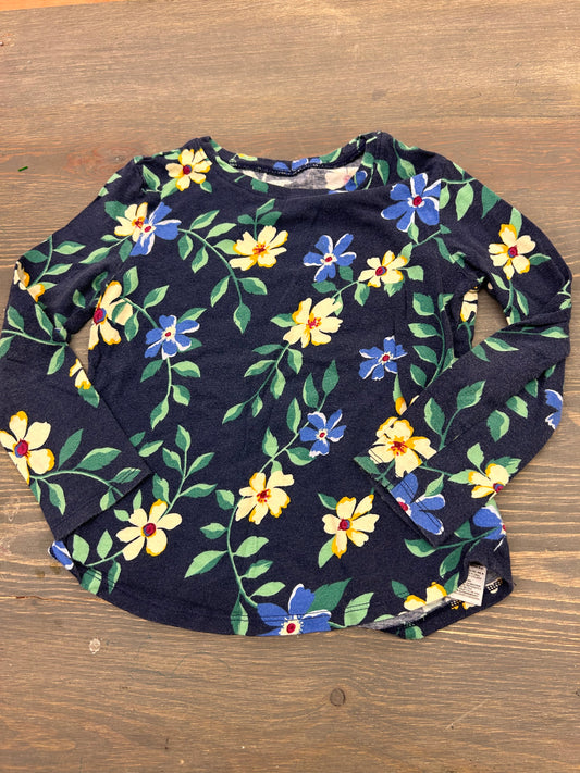 Old navy 5t blue floral long sleeve top