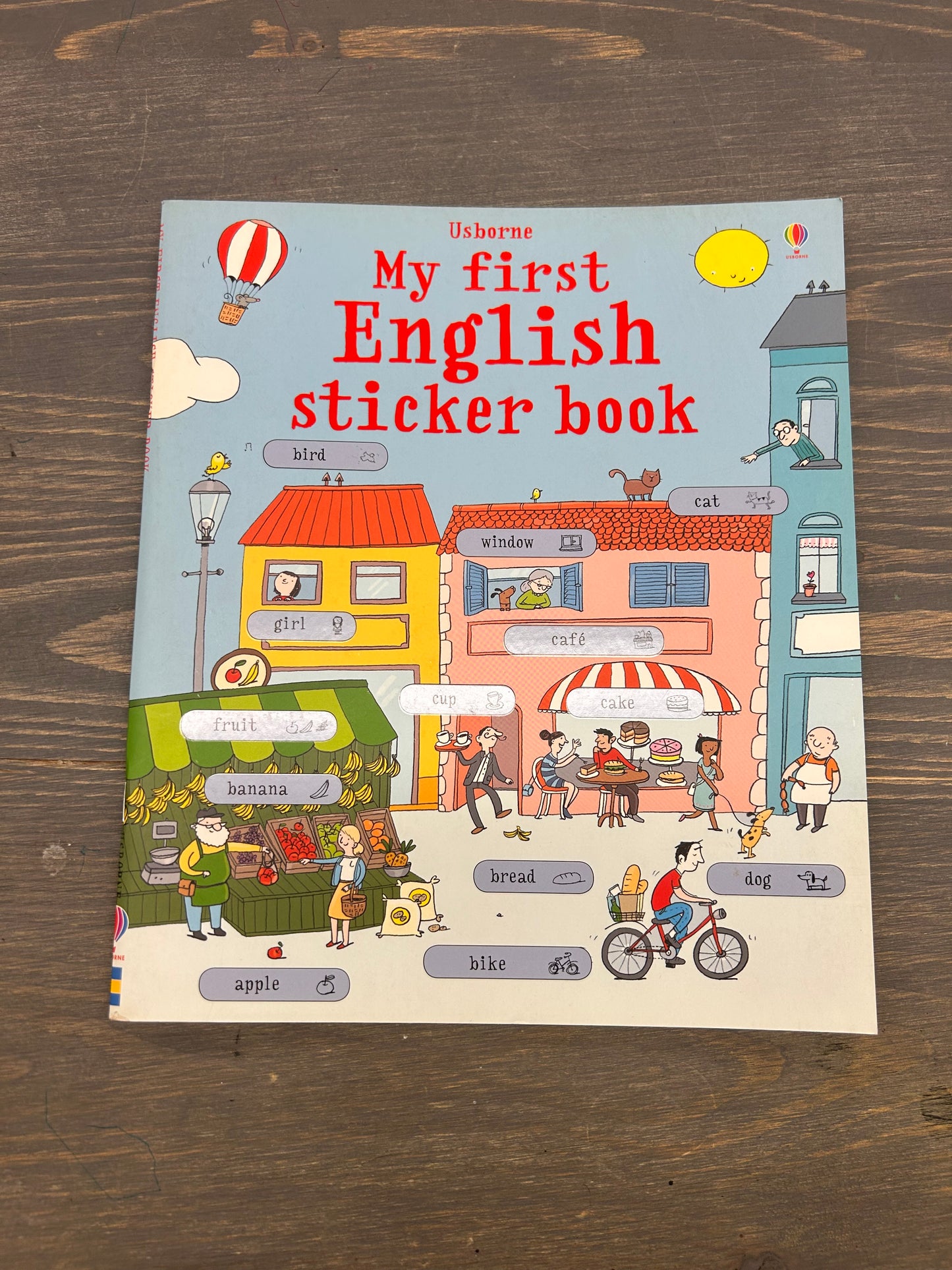 Usborne first English word sticker book