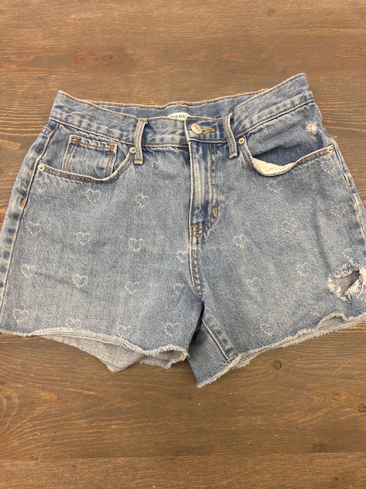 Old navy youth 14 light wash denim heart shorts