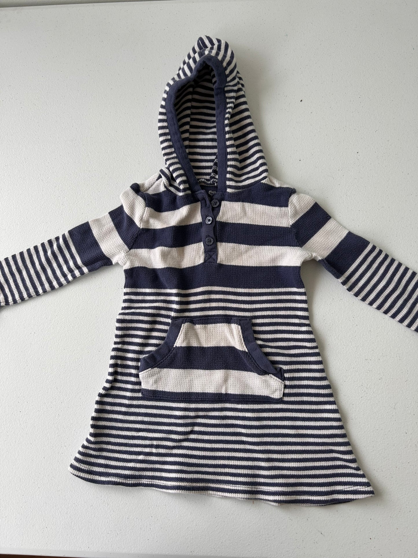 Old navy 2t blue striped hooded tunic