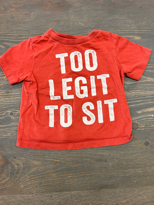 Children’s place 12/18m red to legit to sit graphic T-shirt