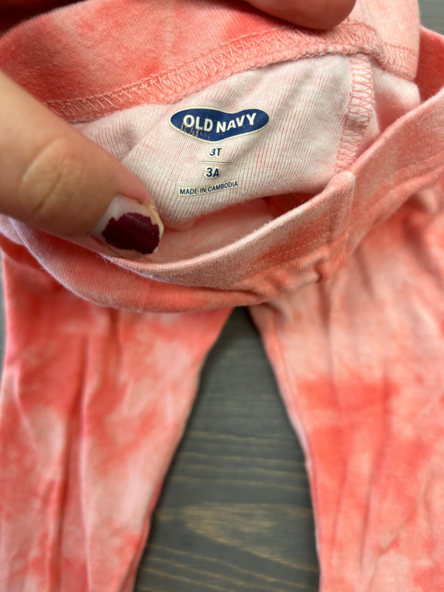 Old navy 3t pink tie dye leggings