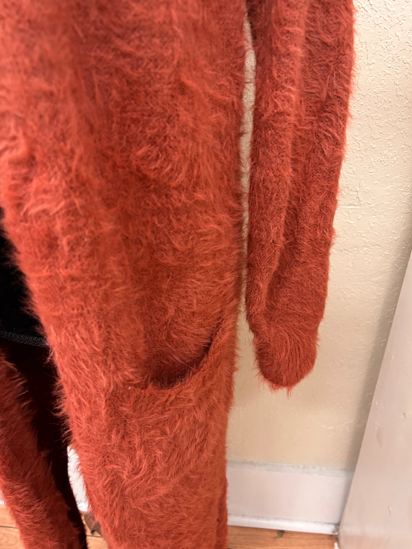 Jessica Simpson medium orange fuzzy cardigan