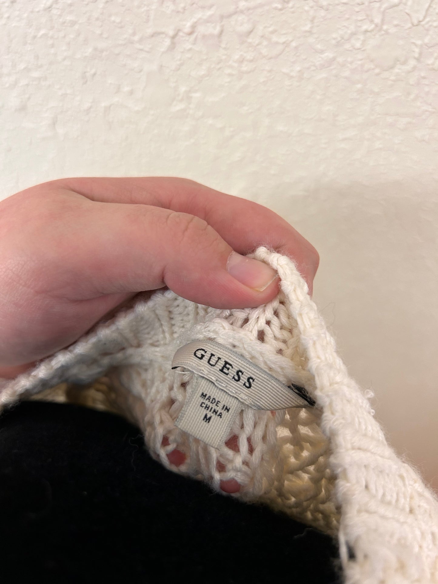 Guess medium white knit sweater