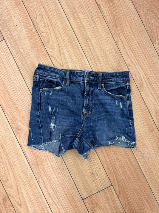 Old navy 4 medium wash raw hem denim shorts