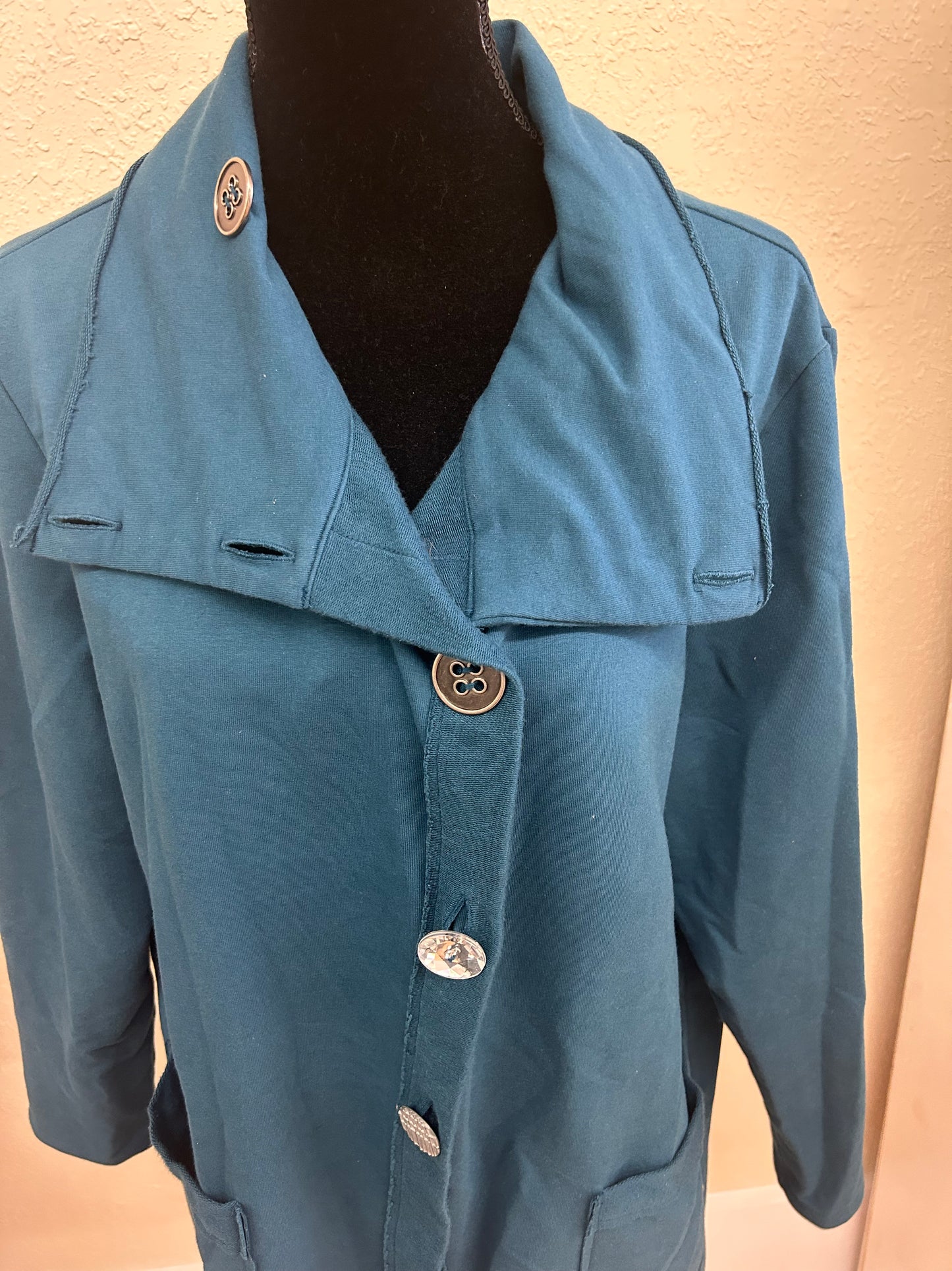 Neon Buddha large blue cardigan jacket