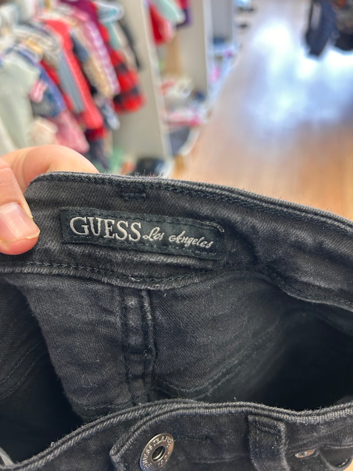 Guess 27 black denim skinny jeans