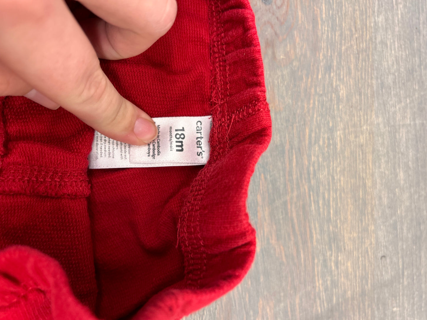 Carters 18m red joggers