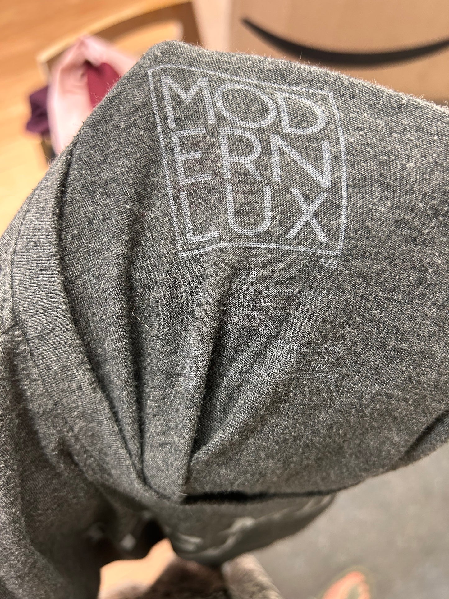 Modern lux xs grey dog mom tshirt