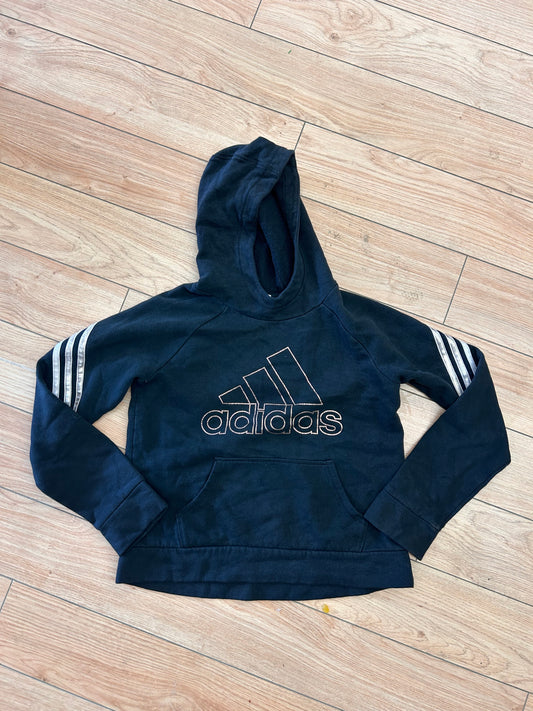 Adidas youth large black cropped hoodie