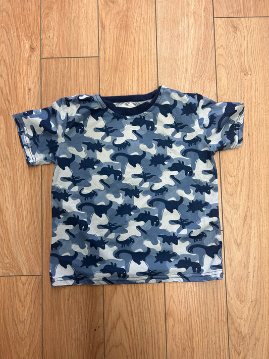 Small shop 4t blue camo Dino T-shirt