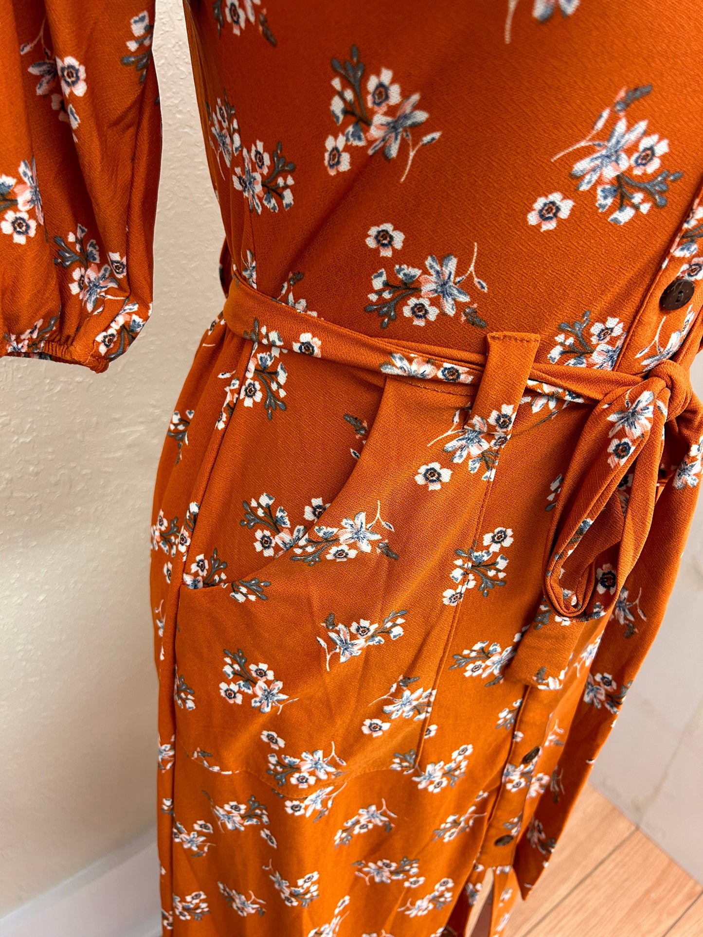 Monteau Small orange floral dress