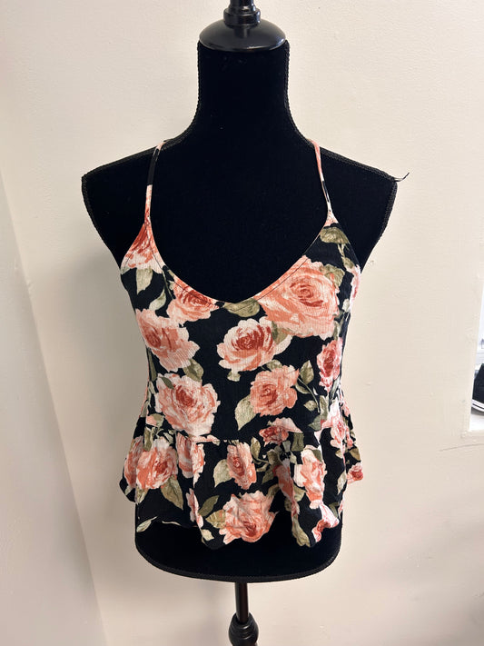 Forever 21 small pink floral tank