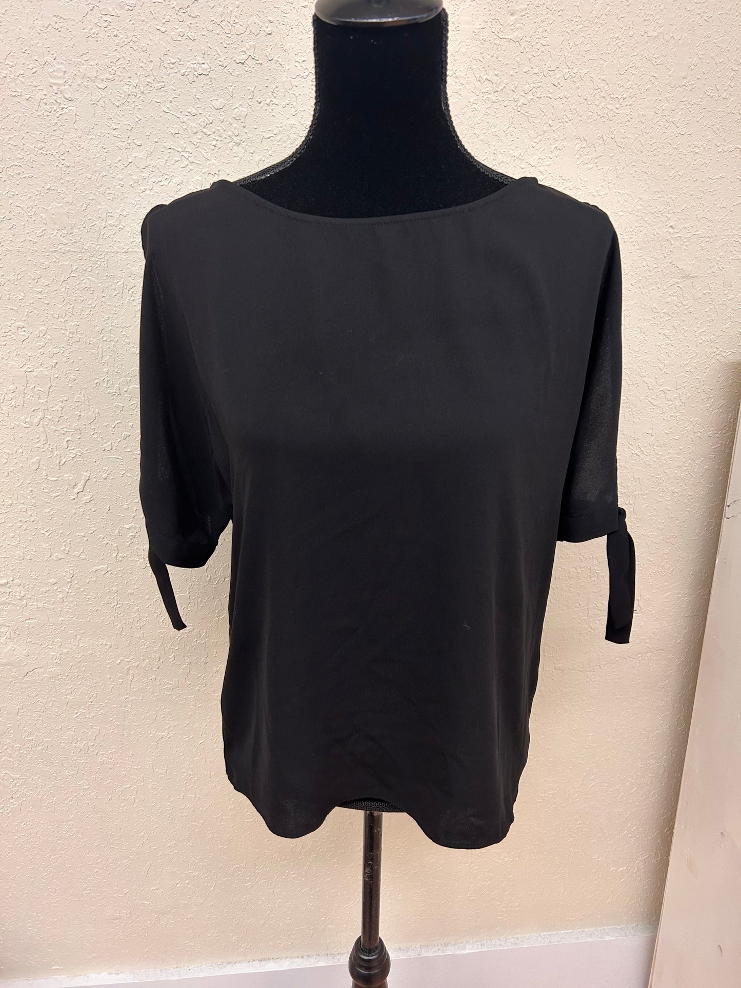 Dynamite small black cold shoulder blouse