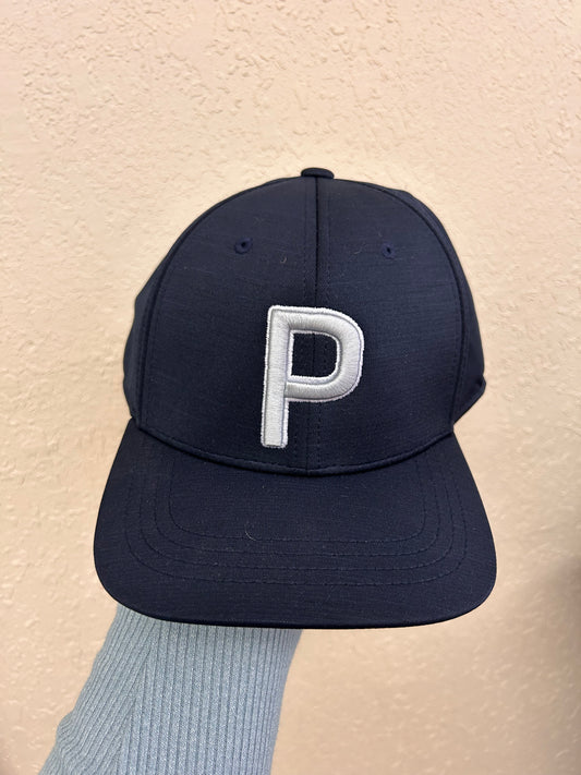 NEW puma youth navy P ball cap hat