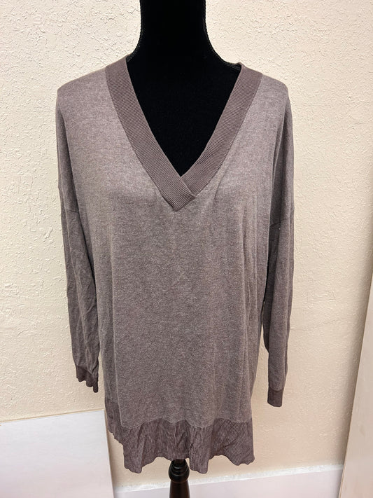 Michel studio 2x brown vneck sweater