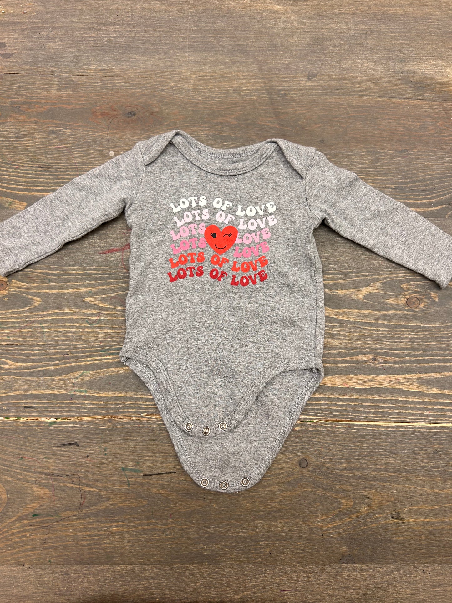 George 6/9m lots of love onesie