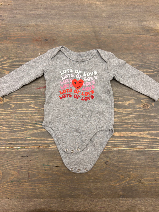 George 6/9m lots of love onesie