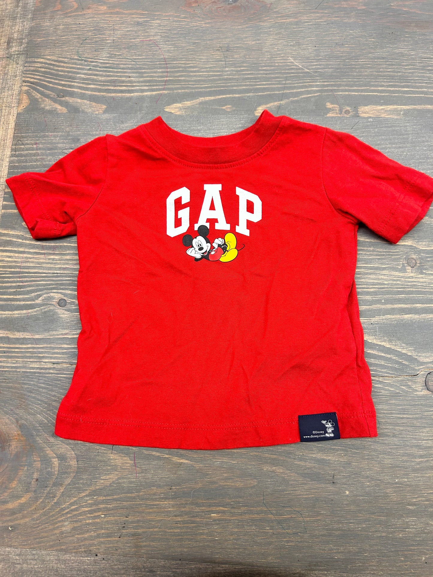 Gap Disney 3/6m red Mickey Mouse T-shirt