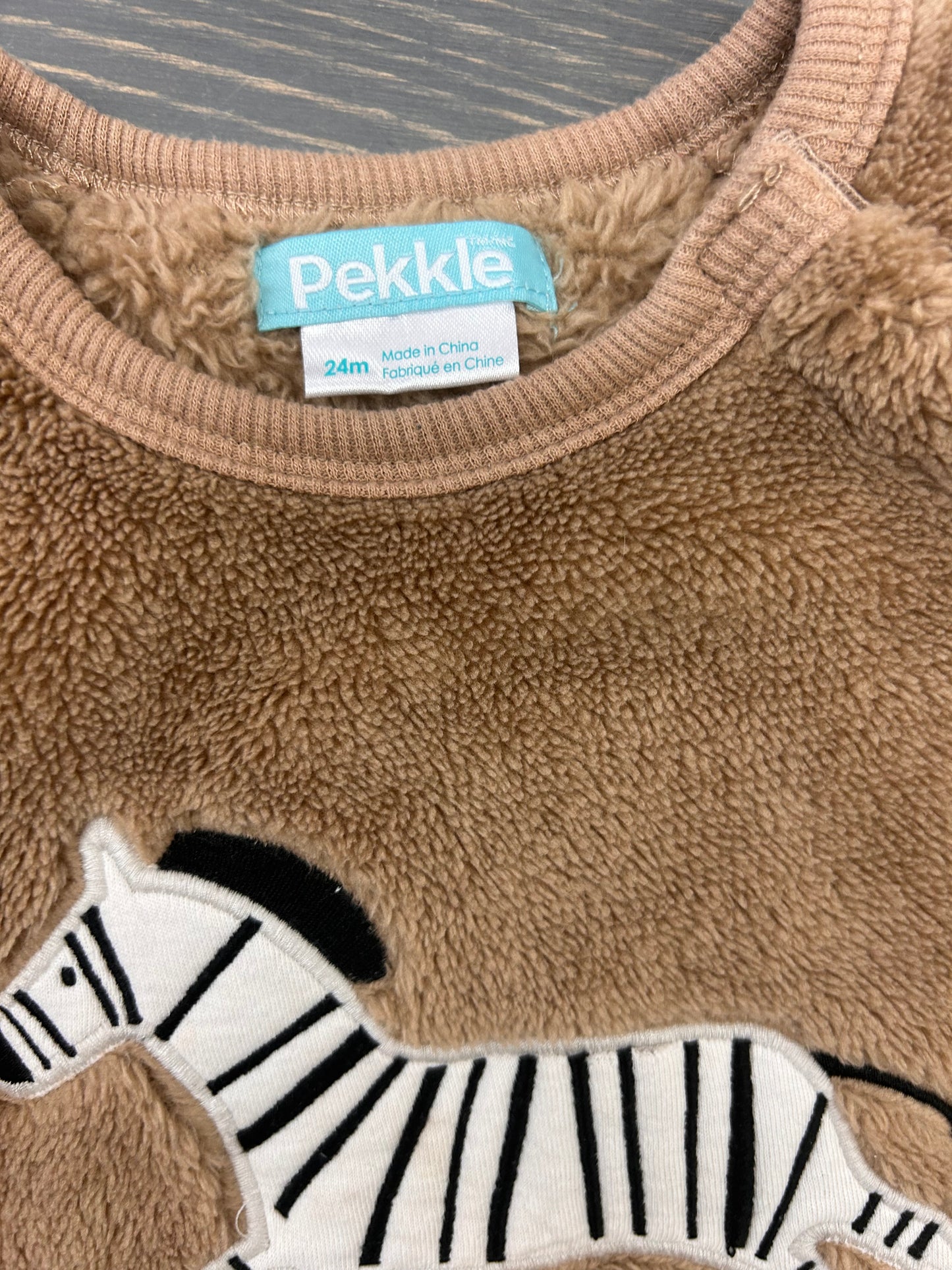 Pekkle 24m Sherpa zebra sweater