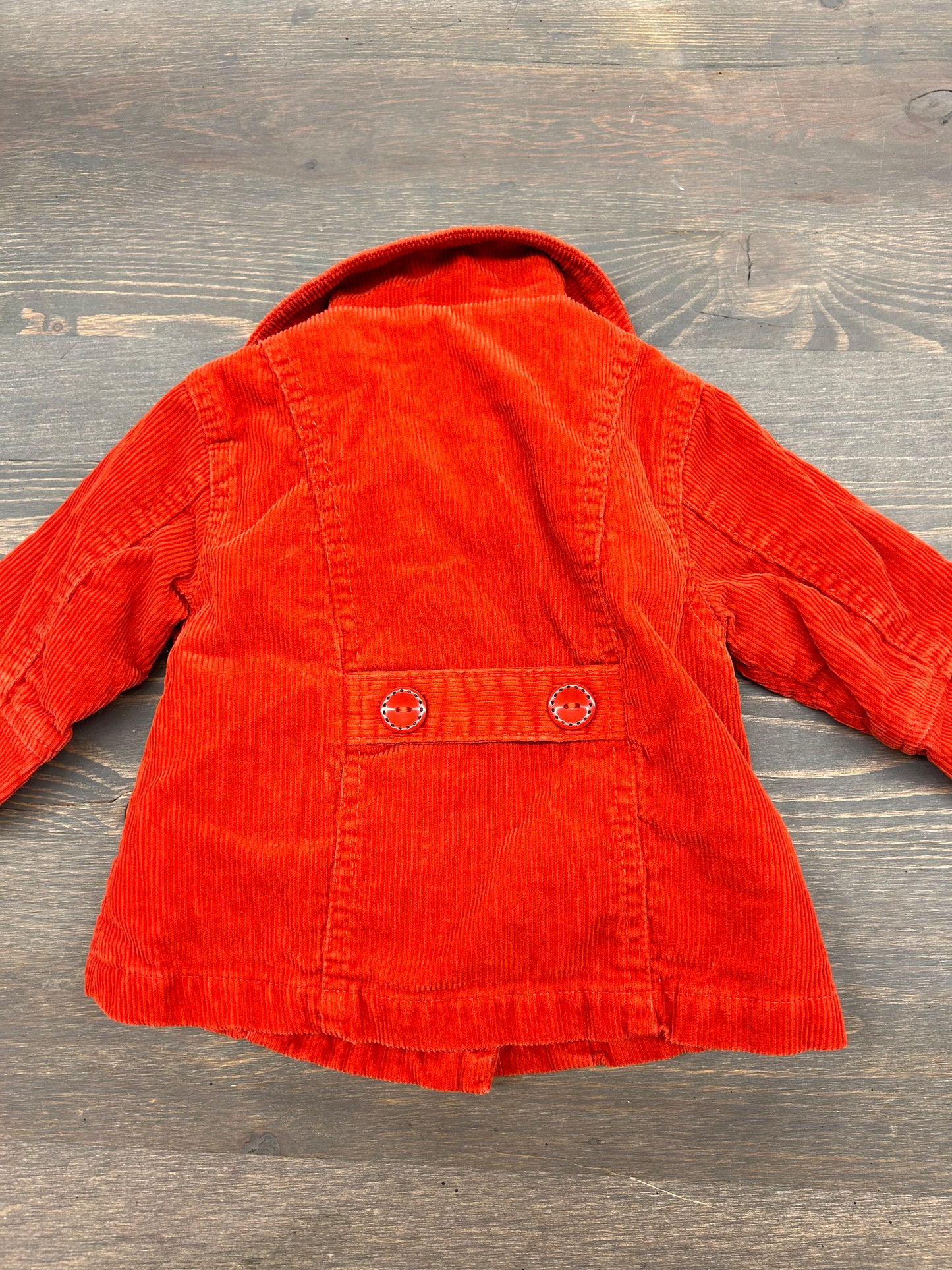 Joe fresh 6/12m orange corduroy jacket