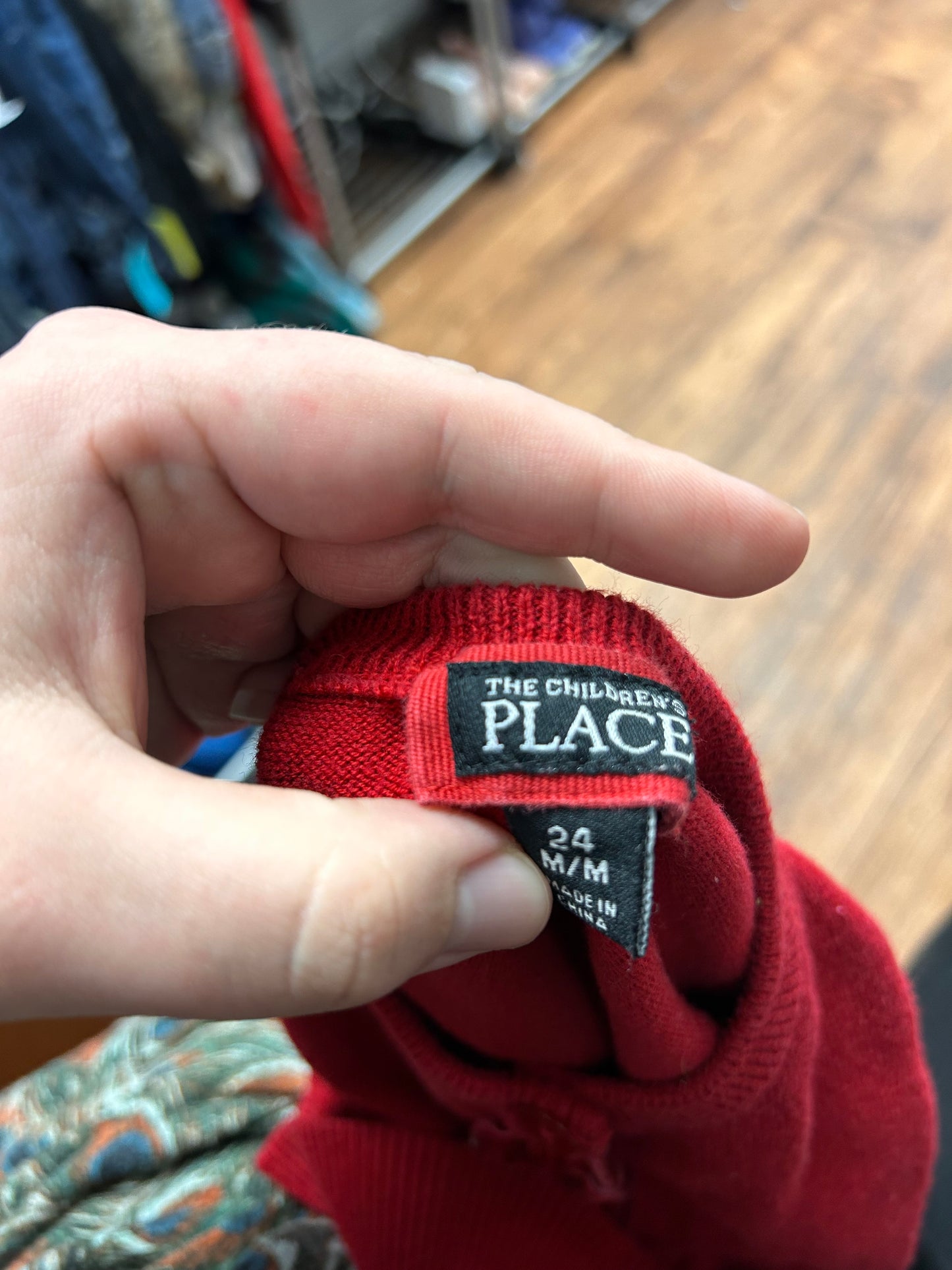 Children’s place 24m red cardigan