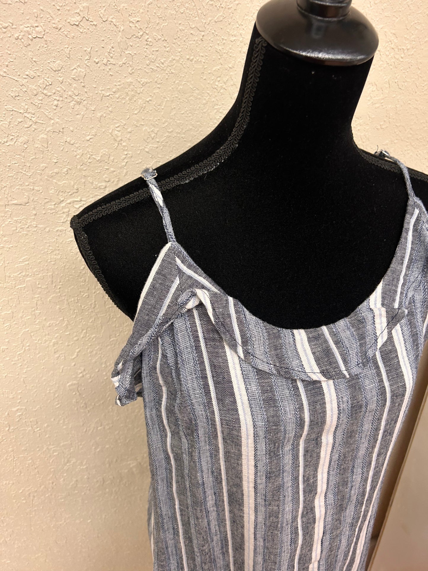 Charlie Paige large grey striped dress