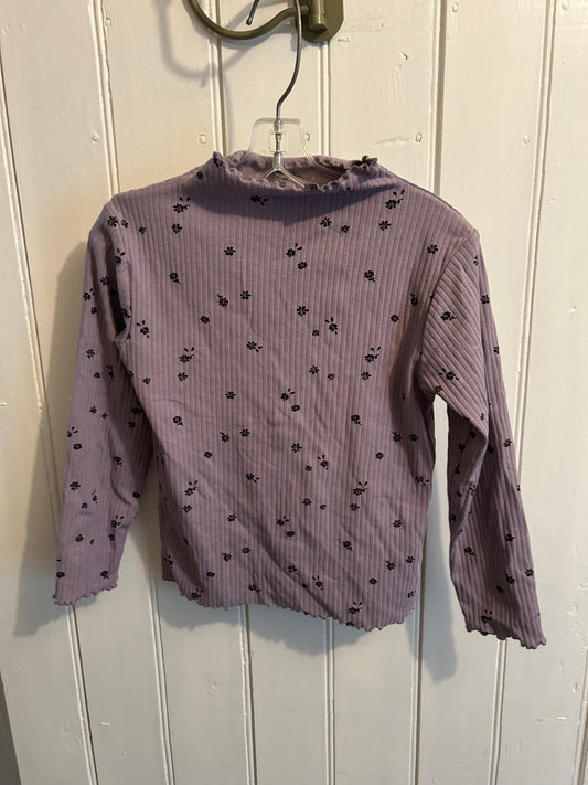 George 4t purple floral long sleeve top