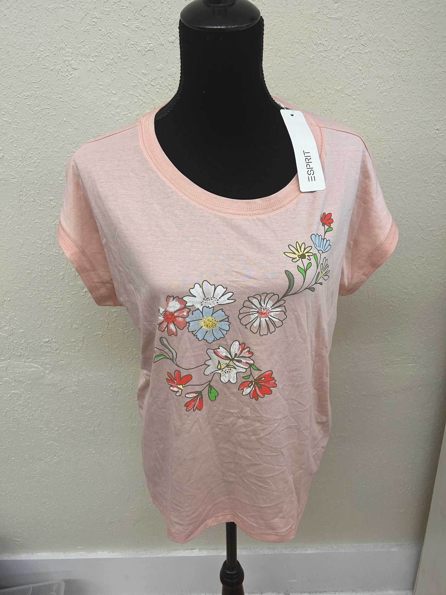 NEW Esprit Xxl pink floral T-shirt