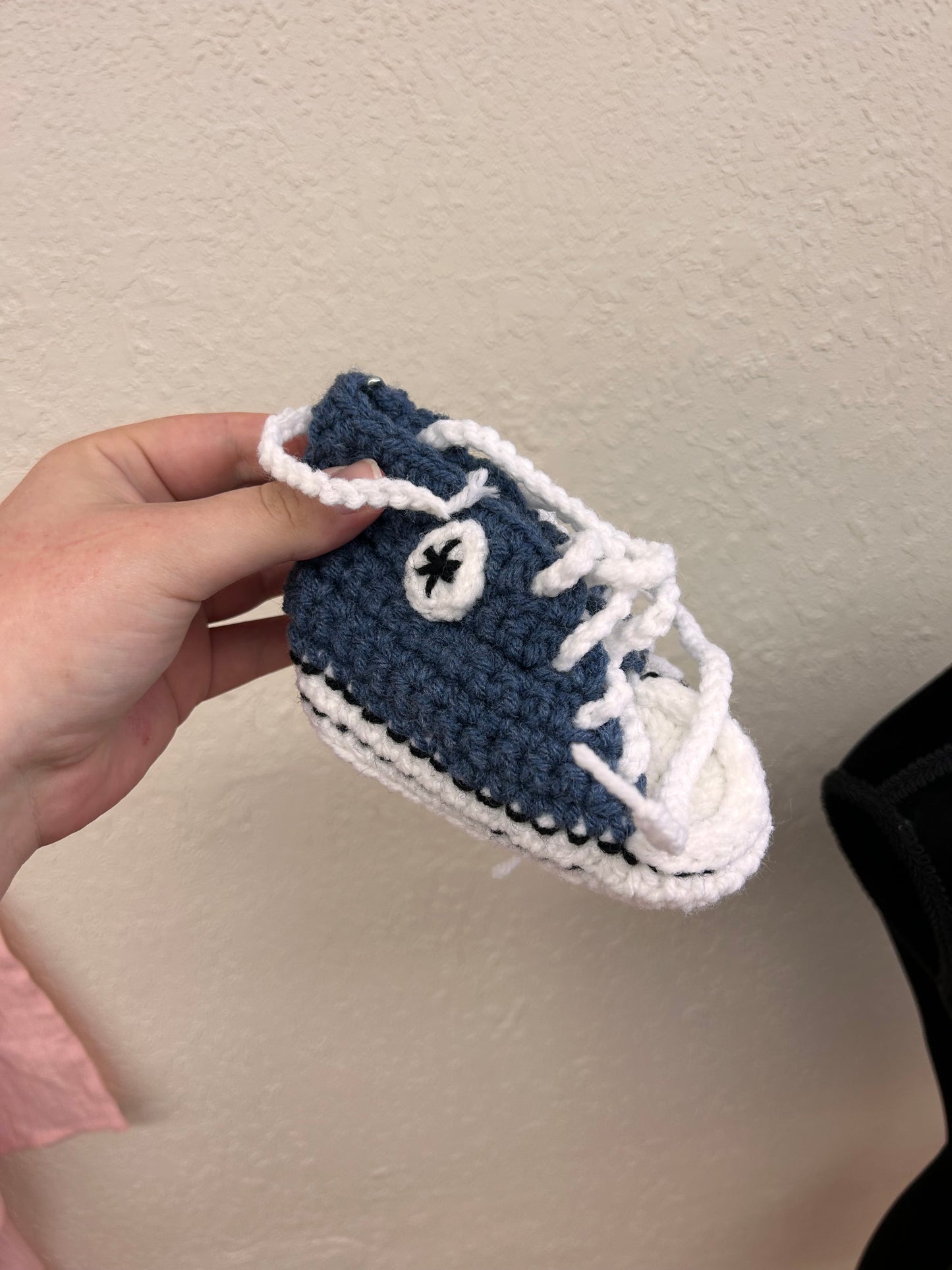 Handmade knit converse one year