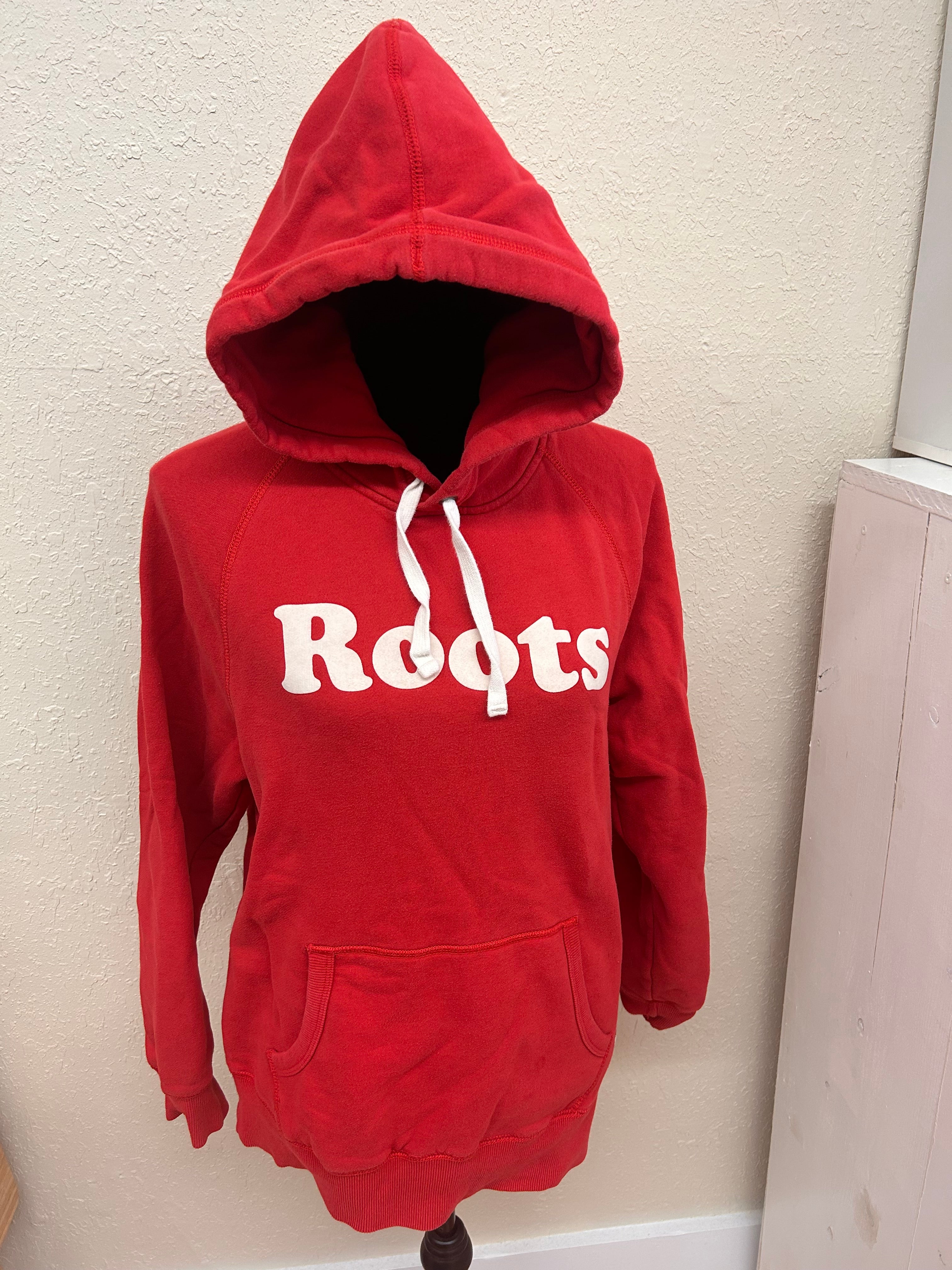 Roots red hoodie sale