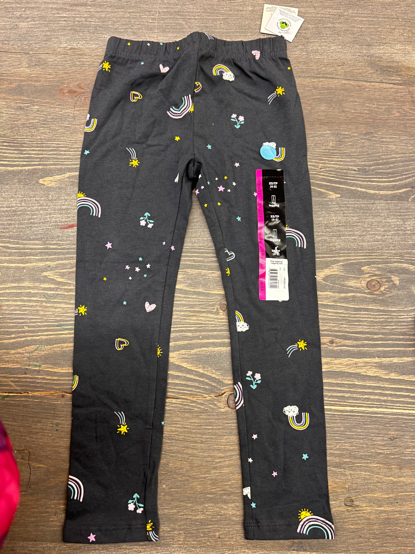 NEW George 4/5 grey rainbow leggings