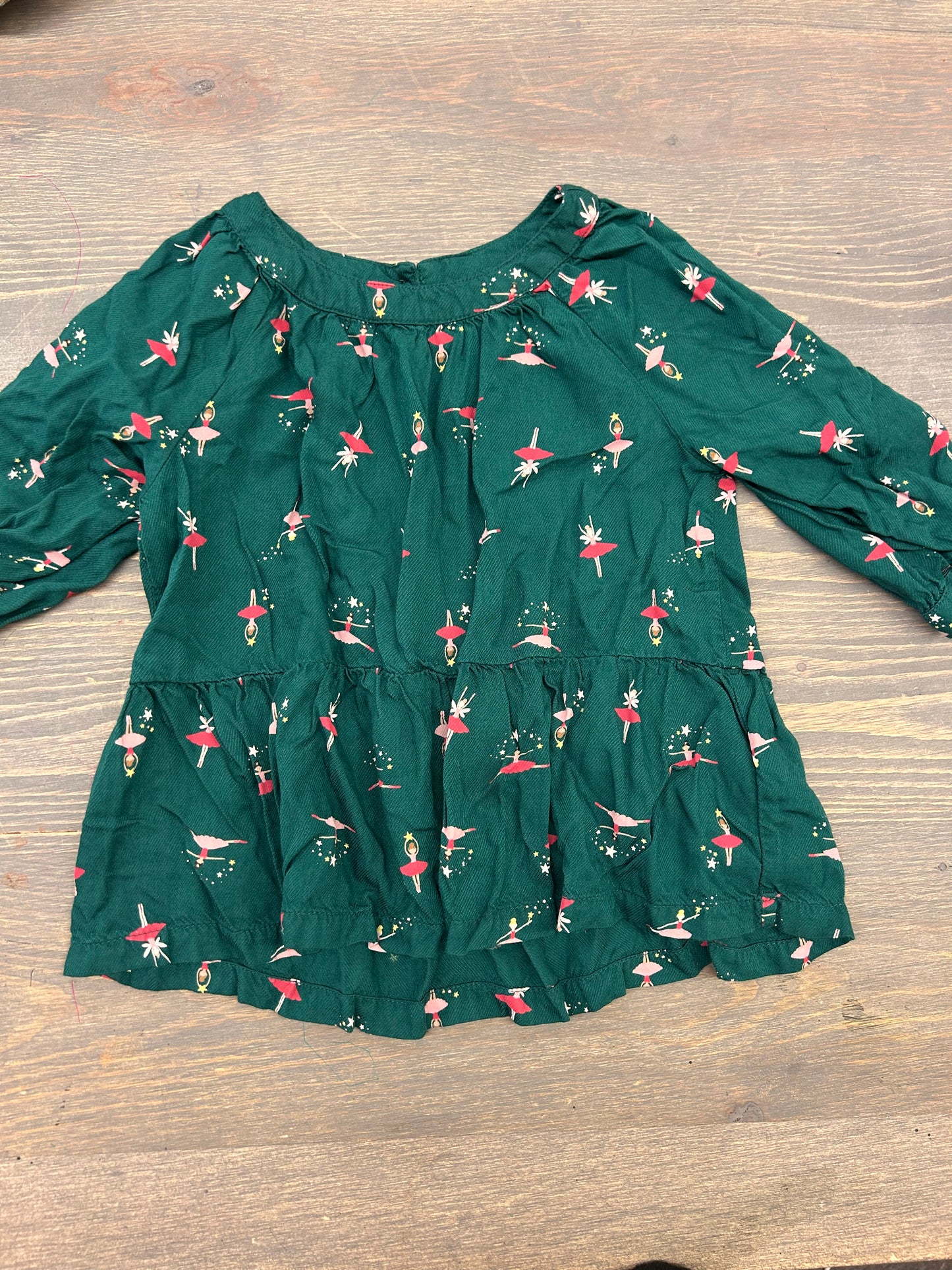 Old navy 3t green ballerina blouse