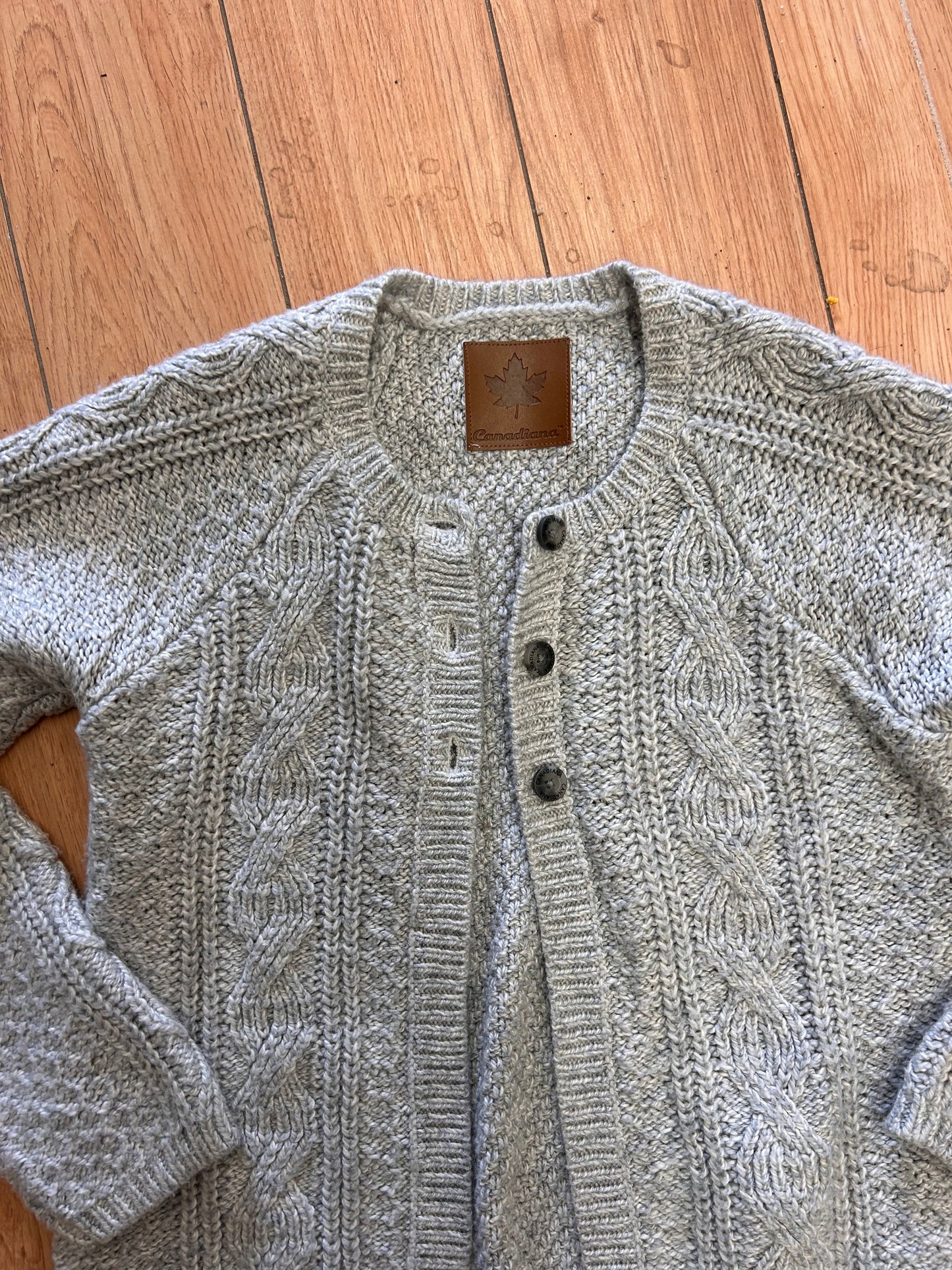 Canadian grey knit cardigan