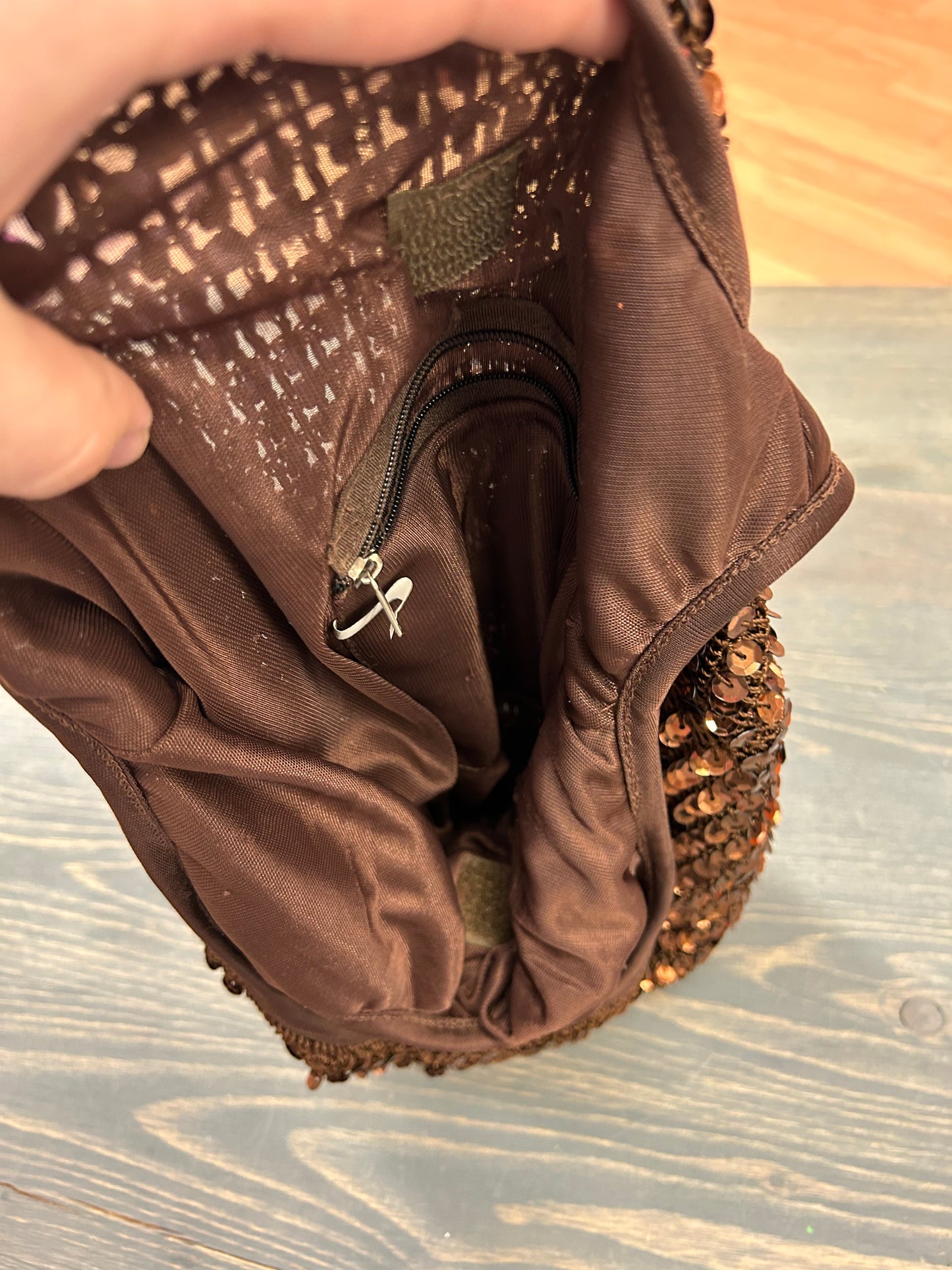 Brown sequin bag Purse