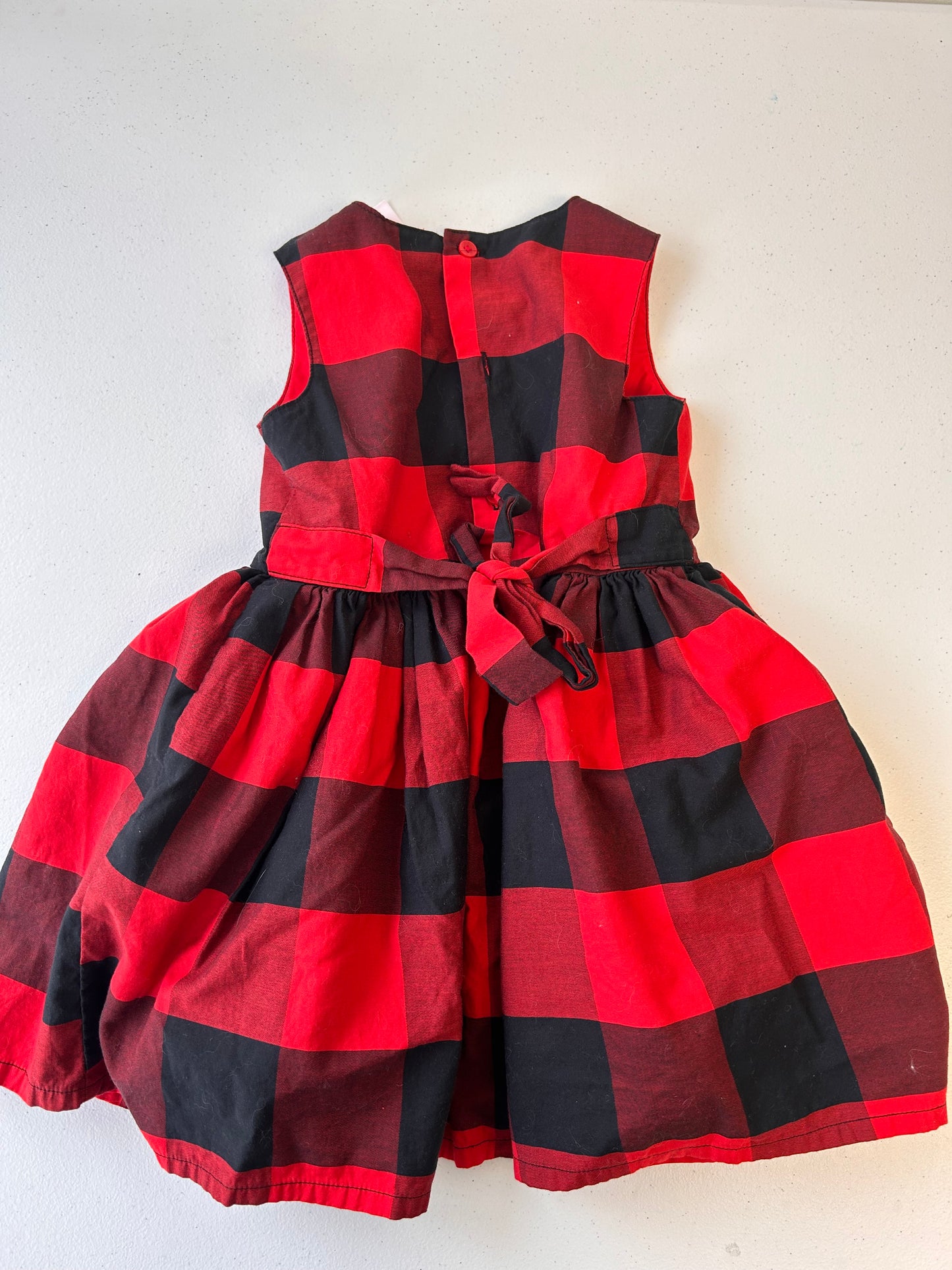 Carters 24m red gingham formal dress