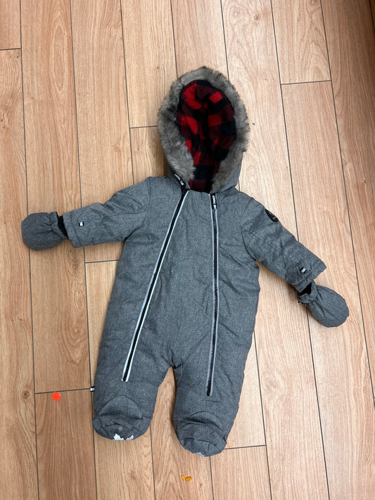 Canadian 0/3m grey snowsuit