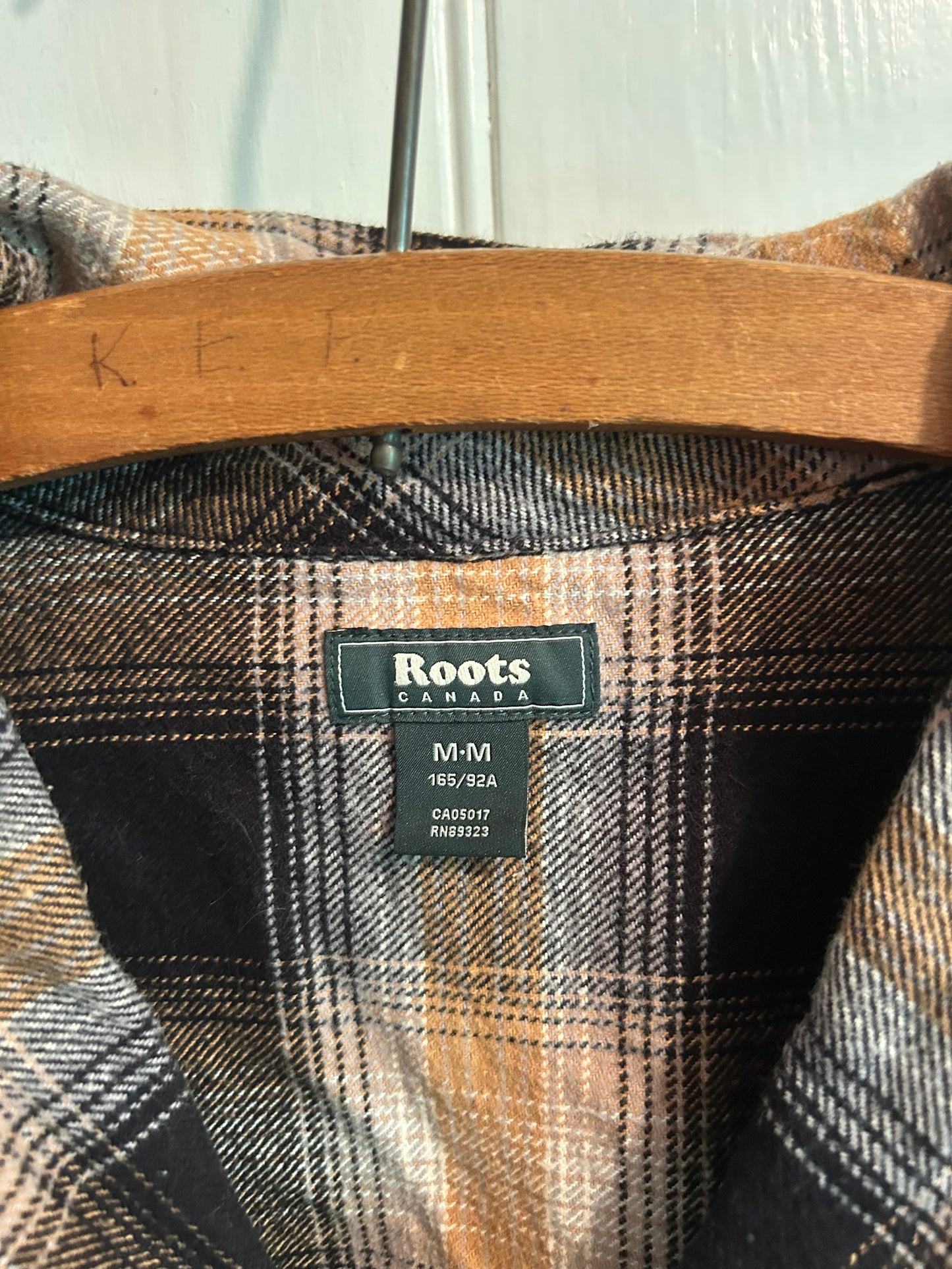 Roots medium brown & black plaid tunic