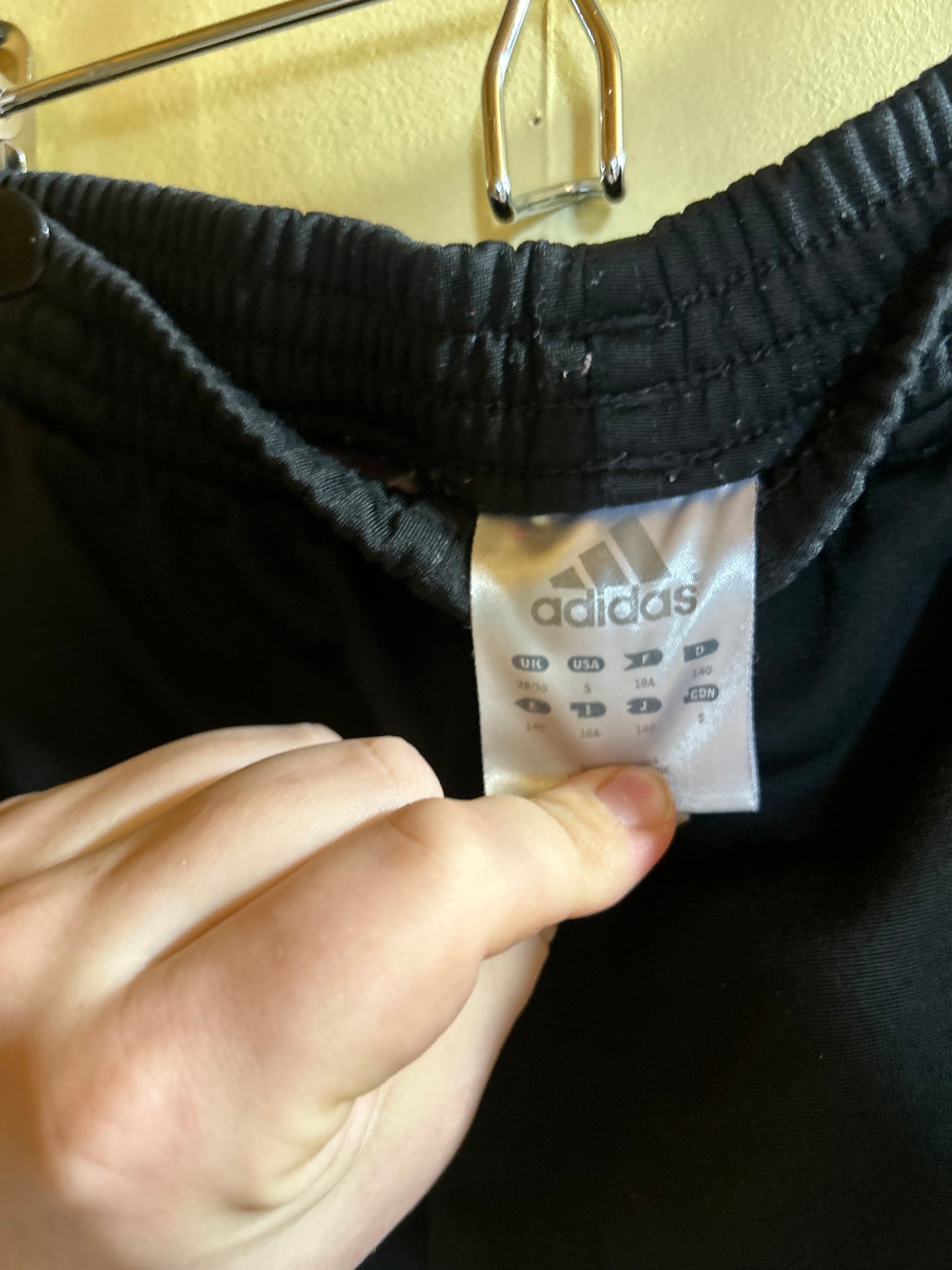 Adidas youth small black athletic joggers