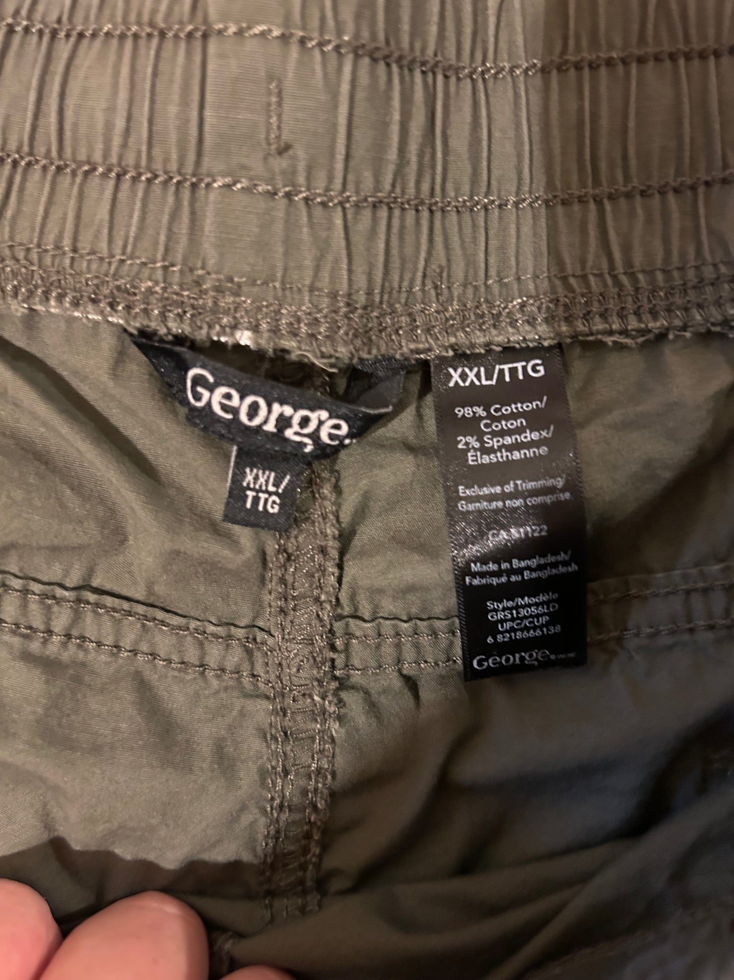 George Xxl olive green shorts