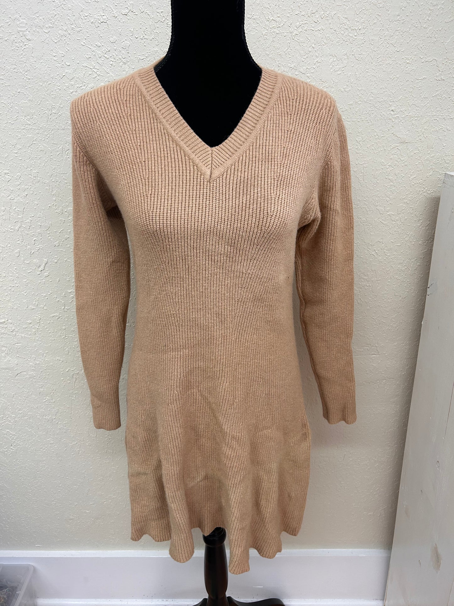 Orange fashion one size tan knit tunic