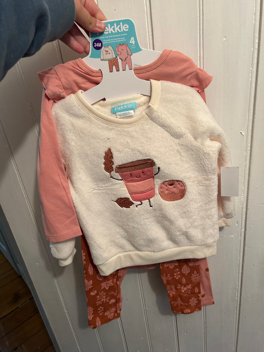 NEW Pekkle 24m fall spice 4pc matching set