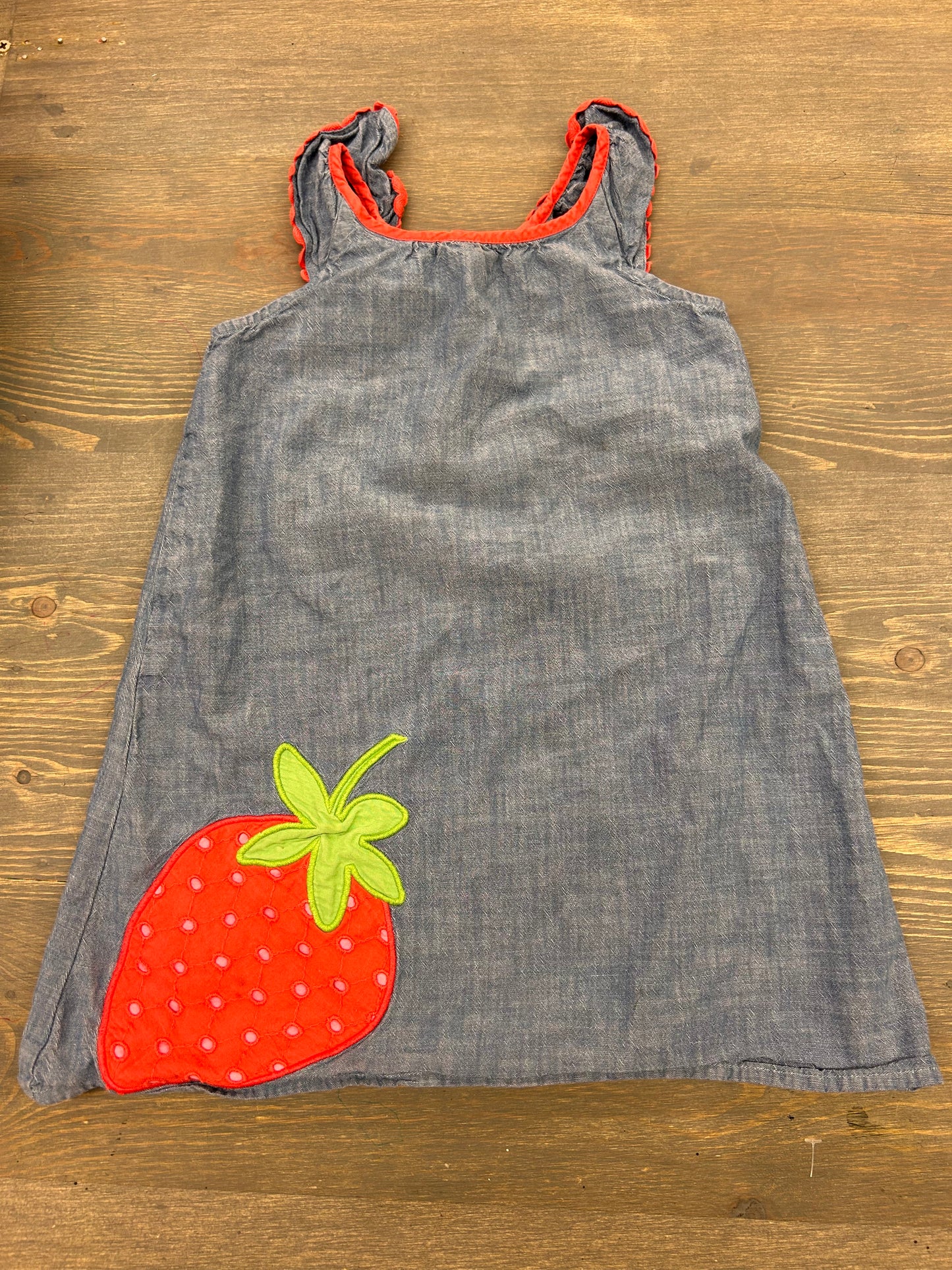 Gymboree 5t denim strawberry dress