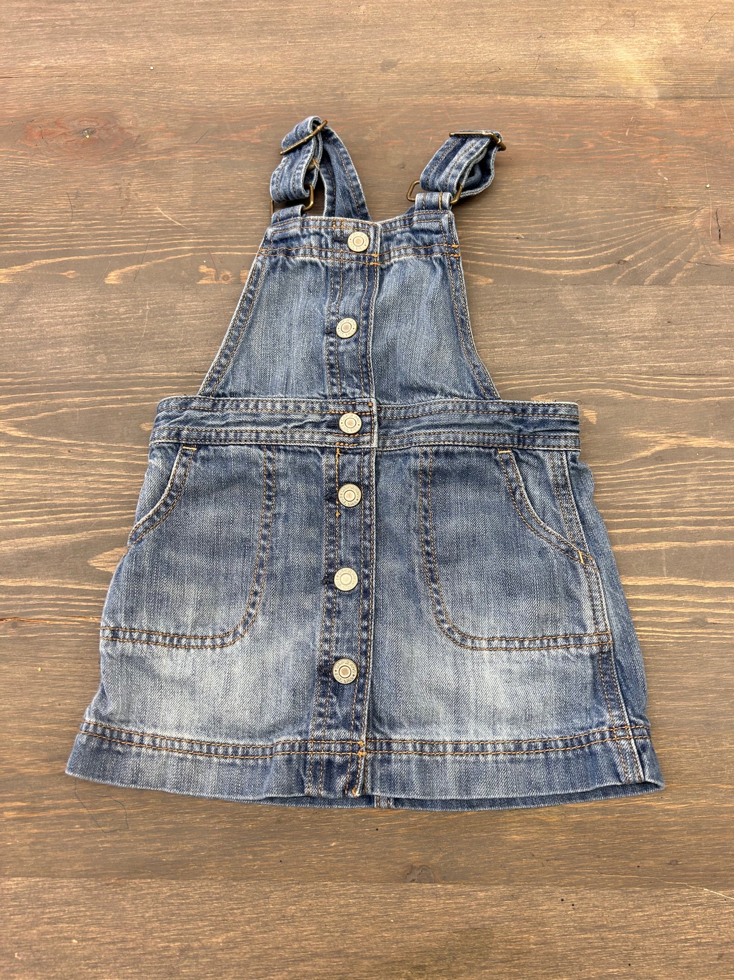 Gap 18/24m denim skirted overalls